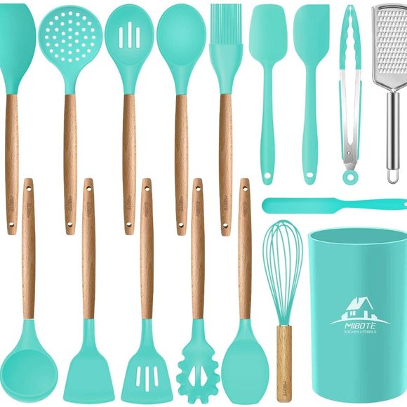 Silicone Cooking Kitchen Utensils Set 17 Pcs - Picture 1 of 7